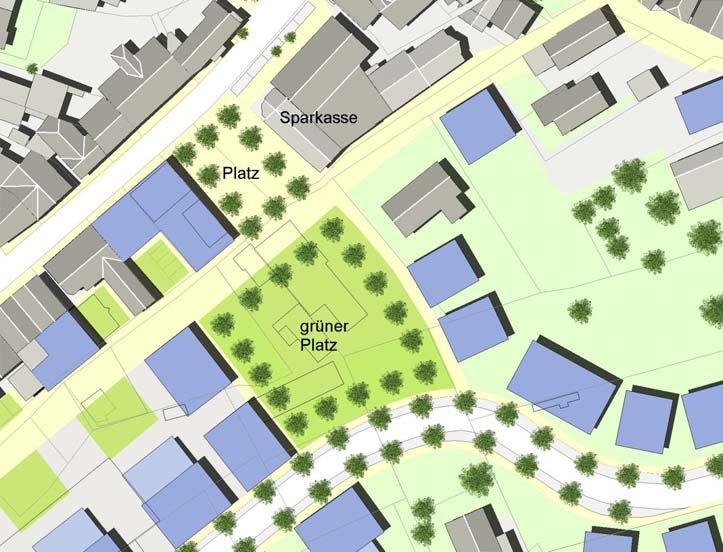 4. Himmelreichplatz Teilbereiche als Parkplatz genutzt Schulungsraum Stadtsparkasse Ungestaltetes