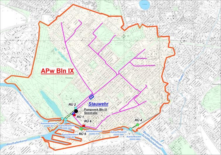 Stauraumbewirtschaftung APw Berlin IX, Mischwasserkanal,