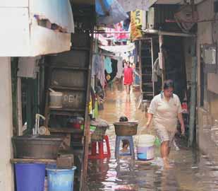 Nachhaltige Hilfe nach den Überschwemmungen in Jakarta.