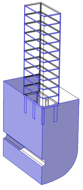 3D Beispiel: U-Bahn Lärm in Gebäuden 10-stöckiges Hochhaus, nur ¼ ist modelliert wegen Symmetrie