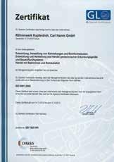 QUALITÄTSMANAGEMENT Ein zertifiziertes Qualitätsmanagementsystem wurde 1997 implementiert.