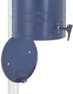 modell mikeno - Abfallbehälter - Abfallbehälter mikeno aus feuerverzinktem Stahlblech, mit zwei seitlichen Einwurföffnungen und optional mit seitlichem Schacht für Zigareten.