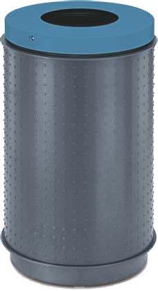 Schellenbänder bei Pfostenmontage benötigt ) modell kibo maxi - Stand - Abfallbehälter - Stand Abfallbehälter aus Noppenblech 1,5 / 3,0 mm, zur Befestigung mit Bodenanker, für Müllbeutel geeignet,