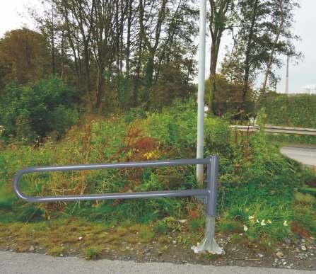 Gatterschranke modell porta-l - leichte Ausführung - Die leichte, drehbare Gatterschranke besteht aus einem Standrohr mit Ø 89 mm und einer Gesamtlänge von 1500 mm.