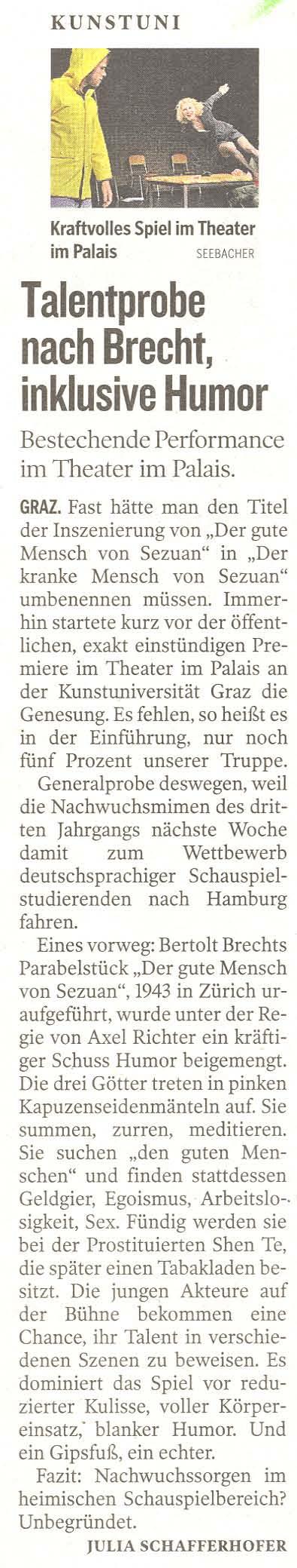 Kleine Zeitung, Kultur, 18.