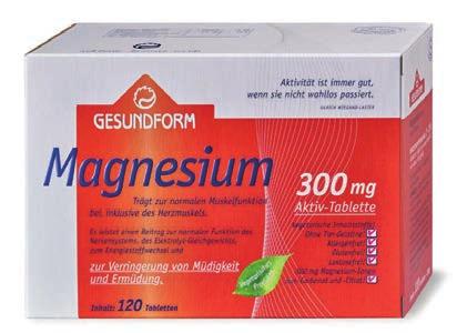 Ihr Vorteil von GESUNDFORM: 300 mg Magnesium-Ionen