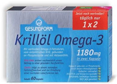 ) Ihr Vorteil von GESUNDFORM: 1180 mg Krillöl (in