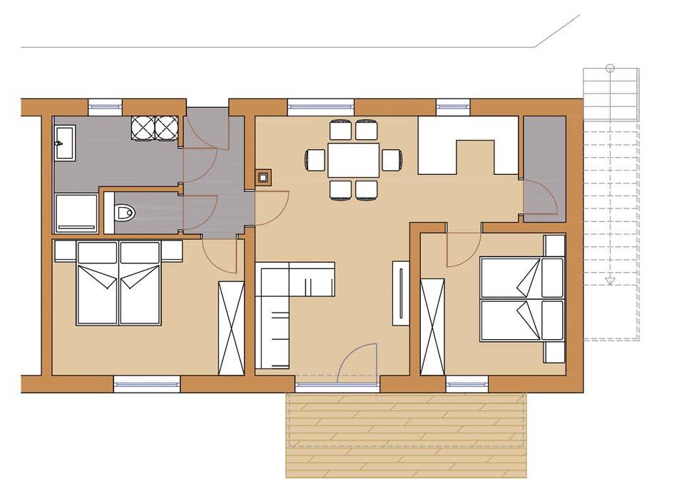 NORDEN Typ 1 Erdgeschoss Nutzfläche 68,27 m 2 Terrasse 11,00 m 2 Wohnraum / Küche 28,40 m 2