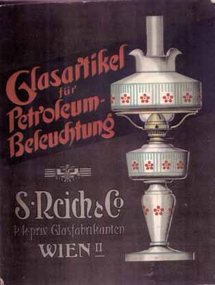 Musterbuch S. Reich & Co., Wien 1912, Glasartikel für Petroleum-Beleuchtung Zur Verfügung gestellt von Herrn Dr. Ralph Schoeneborn. Herzlichen Dank!