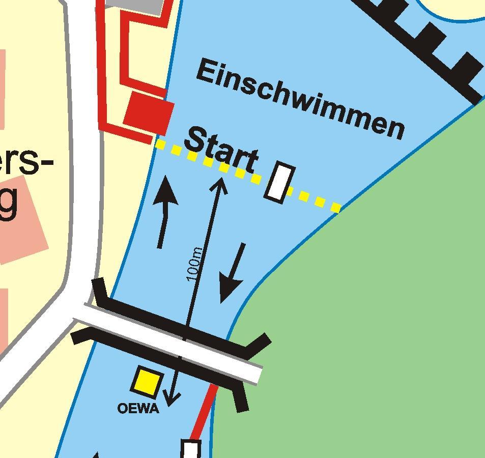 Mixed Team Relay Schwimmen 1. Athlet Es erfolgt Wasserstart unterhalb der Startleine 2.- 4.