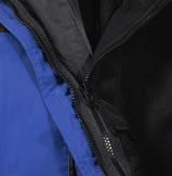 3-in-1-Jacke wasserdicht Nähte hinterklebt Lüftungssystem mit Reißverschluss unter den Armen aufgesetzte Handytasche 2 Brusttaschen mit Reißverschluss 2 Seitentaschen doppelte Frontpatte
