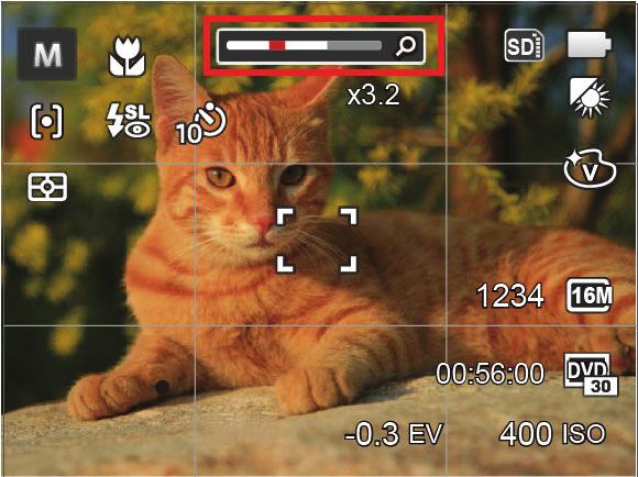 GRUNDBEDIENUNG Zoomfunktion verwenden Ihre Kamera verfügt über zwei Zoom-Typen: den optischen und den digitalen Zoom.