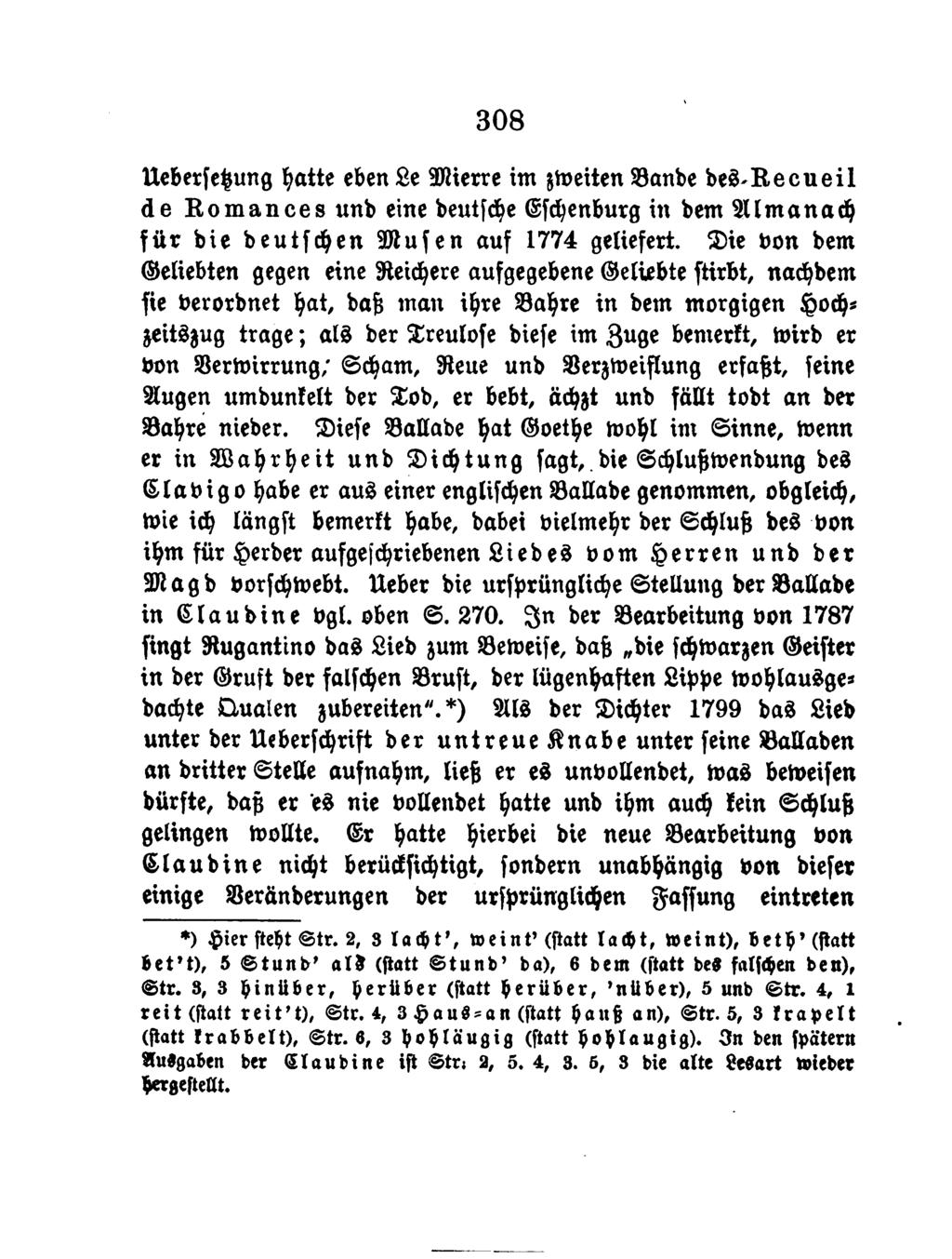 308 Uebersetzung hatte eben Le Mierre im zweiten Bande des Keeneil äe Romäiiees und eine deutsche Eschenburg in dem Almanach sür die deutschen Musen aus 1774 geliesert.
