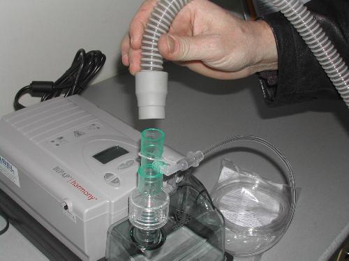 Sauerstoffschlauch mit dem Adapter