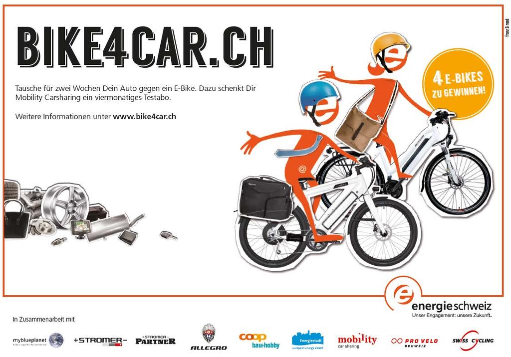 Bike4Car Von Mai bis September 2016 Aktion u. a.