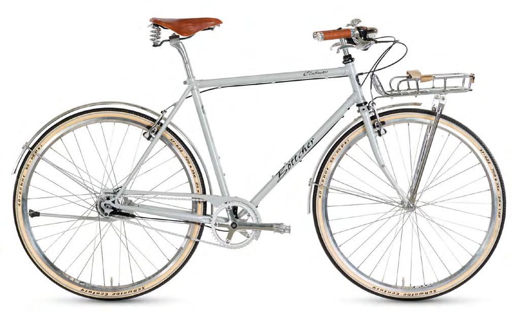 CLUBMAN URBAN RAHMENMATERIAL CrMo RAHMENFORM Diamant GRÖßE 55, 60 cm LAUFRADGRÖßE 28 GEWICHT ab 16,8 kg BESONDERHEITEN CrMo Rahmen mit Muffen, klassisch-filigrane Rohrdimensionierung, Brooks B67