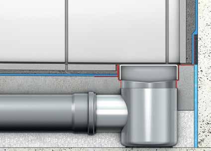 Technische Informationen / randschutz Schallschutz in der Linienentwässerung odenfliese Fliesenkleber Dünnbettabdichtung Wandfliese Fliesenkleber Dünnbettabdichtung Estrich Elastische Ausfugung Rost
