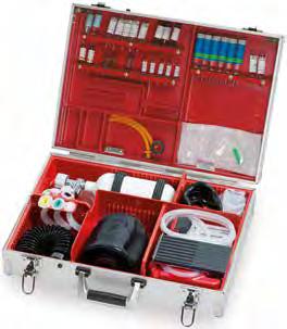 F9 Ausstattungen für Notfallkoffer und -rucksäcke Standardausstattungen Ampullenleisten, Sauerstoffgerät, Beatmungsbeutel, Beatmungsmasken etc.