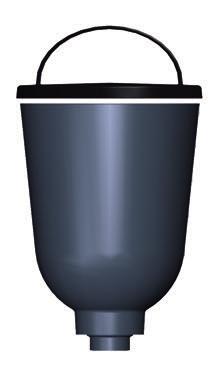 Finishing-Kolbenpumpen 2323225 Oberbehälter schwarz Oberbehälter mit 5 Litern Fassungsvermögen ohne Deckel, als