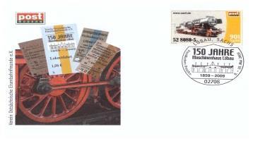 mit 52 8080-5 Ausgabejahr 2009 mit Briefmarke