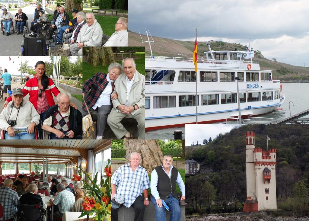 Rheinschifffahrt in Bingen (17.07.2012) Eine Seefahrt die ist lustig, eine Seefahrt die ist schön... und so waren wir erneut mit einigen Bewohnerinnen und Bewohnern auf dem Rhein bei Bingen unterwegs.