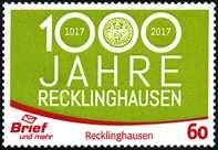 Sondermarke "1000 Jahre Reklinghausen" 60 Cent sk, ** PM-BE 3500 1,00 dito mit Ersttagsstempel PM-BE 3510 1,50 dito auf