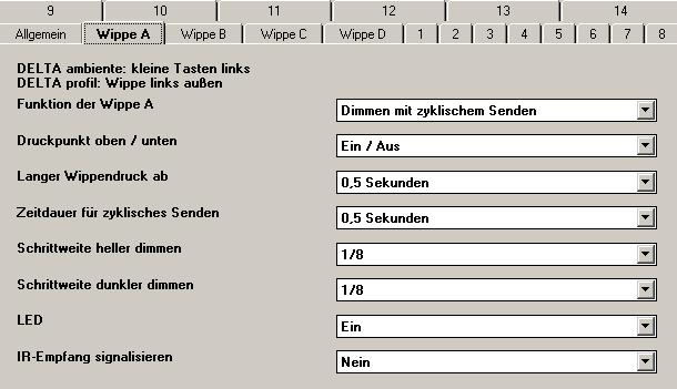 Kommunikationsobjekte dh diese Ansicht kann variieren Obj Objektname Funktion Typ Flags 0 Dimmen E/A, / 1 Bit KSÜ Dieses Objekt dient bei kurzem Tastendruck als Schaltobjekt für die Dabei gilt bei