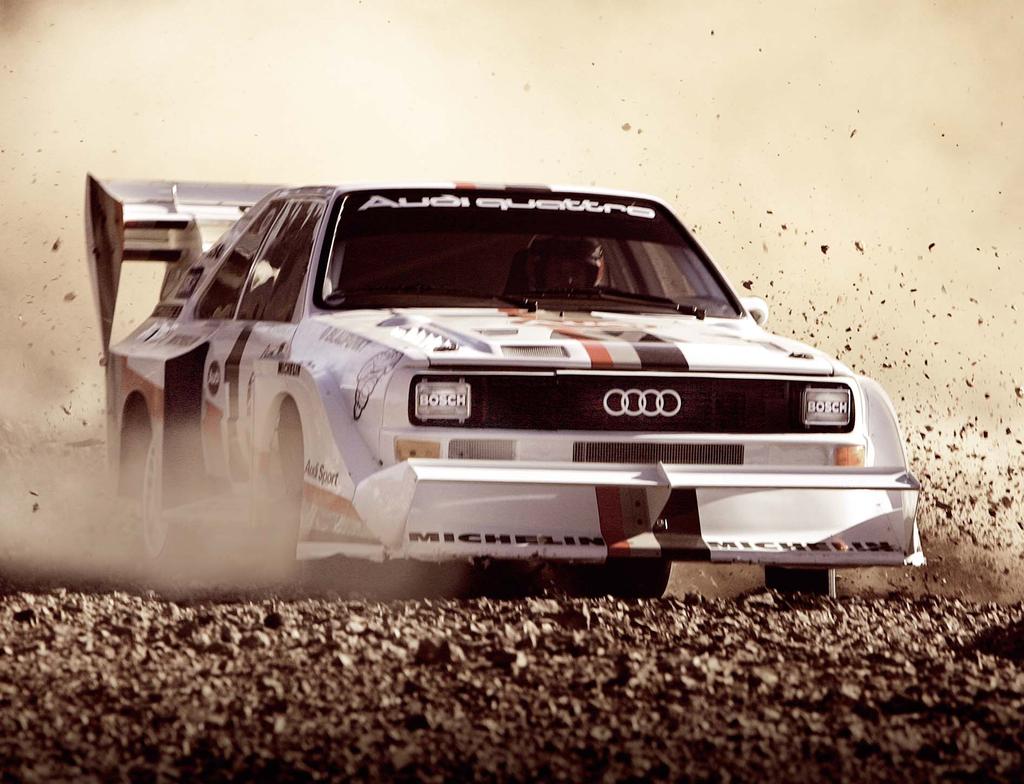 quattro : leidenschaftlich sportlich. 3. März 1980: Die Geburtsstunde des Audi quattro ein Siegertyp mit Vier Ringen, der im Motorsport und auf der Straße Geschichte schrieb.