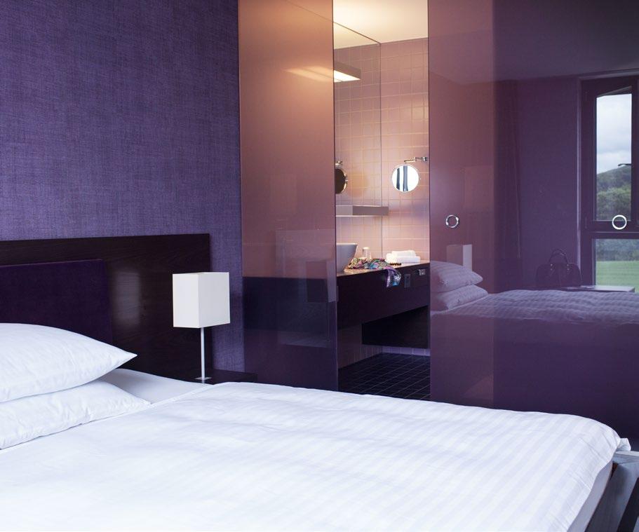 Hotelzimmer Comfort Design Viola Grosszügig konzipierte Zimmer mit einem aussergewöhnlichen