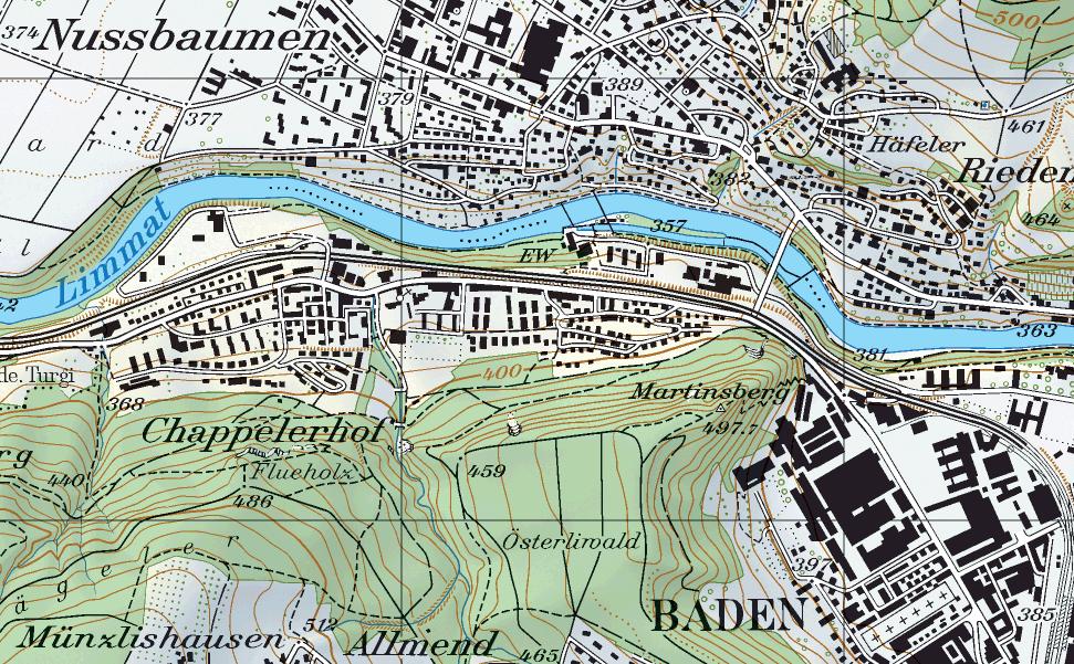Stadt Baden Kanton Aargau Gestaltungsplan Im Ifang" gemäss 21 BauG Sondernutzungsvorschriften Weitere verbindliche Bestandteile des Gestaltungsplans: Situationsplan 1:500 swisstopo (JA130142) 1.