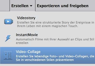 3. Schnell zum fertigen Videofilm gelangen Die Stärke der Wirkung von InstantMovie lässt sich unter Härte und Intensität 4 einrichten.