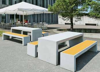 INTERMEZZO Tische und Bänke funktionelle Kunstwerke Mit hoher Affinität zum Werkstoff Beton wurde