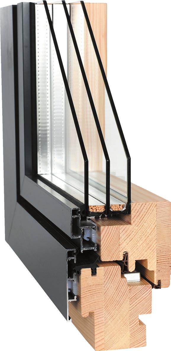 INTERFEN Holz-Aluminium Fenster Auf der Innenseite sorgt Holz mit seiner Wärme und seinen Dämmeigenschaften für Behaglichkeit.