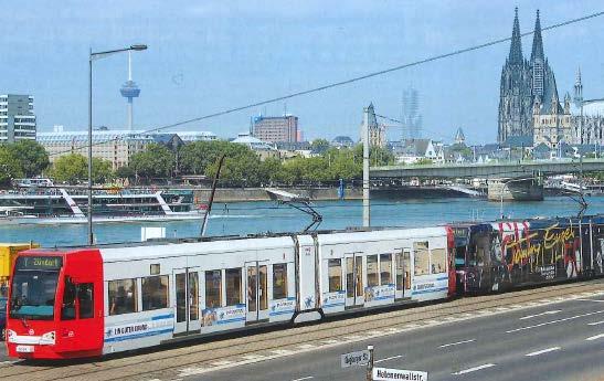 einen gemischten Betrieb von Eisenbahnfahrzeugen und Stadtbahnen in Köln auf der