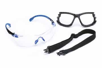 Der Wechsel ist denkbar einfach! Die Schutzbrille ist gut mit Atemschutzprodukten zu kombinieren.