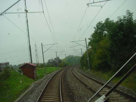 1.11 Bahnanlagen Die Strecke Mörschwil Goldach besteht bis kurz vor Goldach aus einer zweispurigen Gleisanlage. Im Gebiet Horchental ist ein Spurwechsel eingebaut.