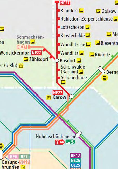 Nahverkehrsmanagement NE 27 zusätzliche Fahrtmöglichkeit von Berlin- Karow nach Groß Schönebeck am Nachmittag (17.