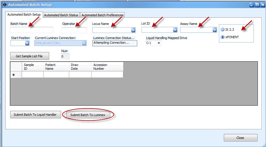 Automatisierte Batch-Erstellung Hinweis: Um diese Funktion zu nutzen, importieren Sie das entsprechende Protokoll in die Luminex-Software und die entsprechende EXP-Datei in MATCH IT! 1.