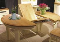 sstische Tisch mit fester Platte: 95 x 95 cm 100 80 cm} 120 80 cm 140 95 cm