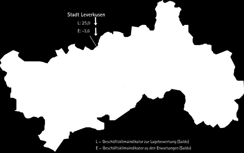 Teilregionen der IHK Köln Die konjunkturellen Tendenzen spiegeln sich auch in den Teilregionen wider.