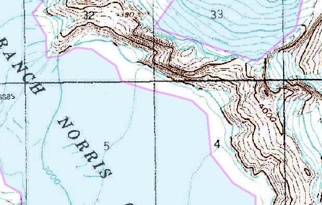 USA Topografischen Karte von USGS Schwierigkeiten mit der Trennung von