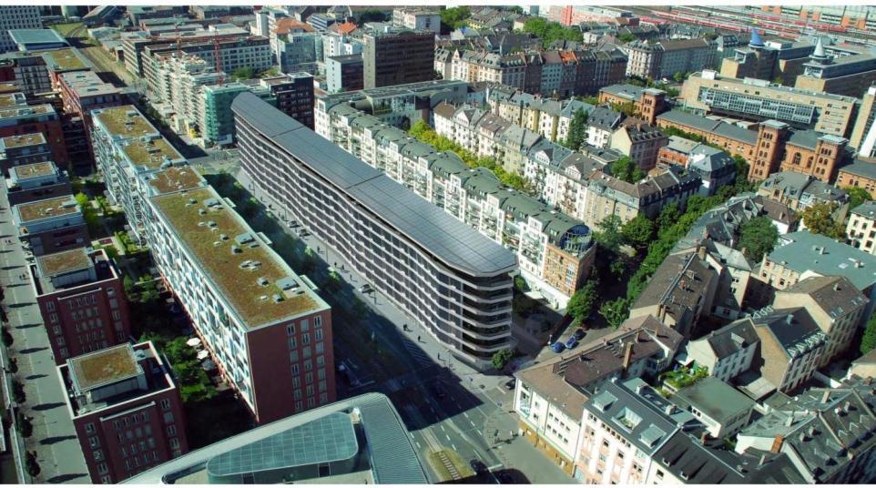 EffizienzhausPLUS Stadt-Aktivhaus, Speicherstraße, Frankfurt Standort Frankfurt am Main, Westhafen / Gutleutviertel Quelle: HHS Planer + Architekten 9. Mai.2018 Univ.