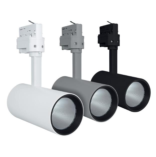 Strahler/Projektoren Tracklight Spot Nutzung: Der dreh- und schwenkbare Tracklight Spot sorgt in Verkaufsräumen und Shop-Umgebungen für eine punktgenaue