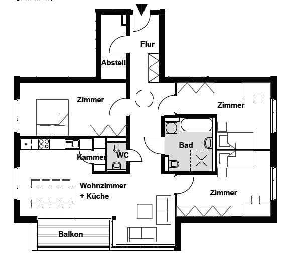 Die Wohnanlage WE 4 Wohnung 4 4 Zimmer-Wohnung Wohnfläche: