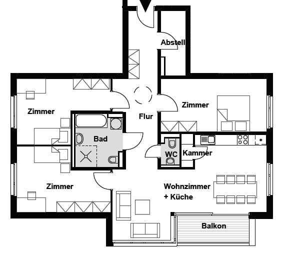 Die Wohnanlage WE 8 Wohnung 8 4 Zimmer-Wohnung Wohnfläche: