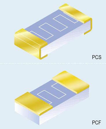 Typenblatt 906125 Seite 2/5 Platin-Chip-Temperatursensoren in SMD-Bauform nach DIN EN 60751 Typ PCS/PCF Kurzbeschreibung SMD-Temperatursensoren erlauben durch ihre geringe Baugröße eine hohe