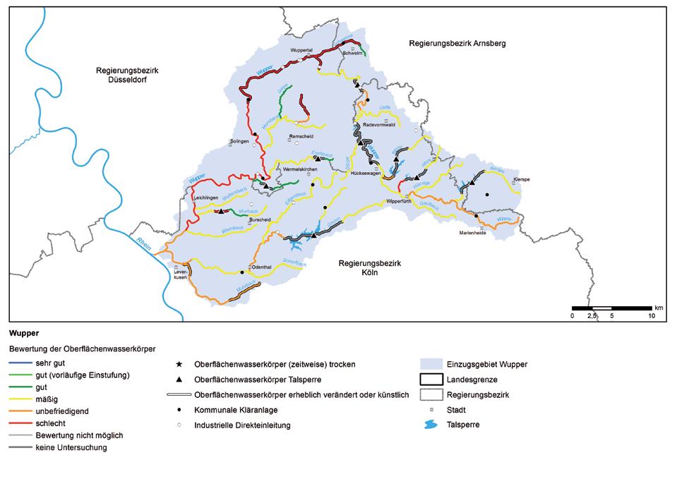 361 Abwasserbelastungen in den Teileinzugsgebieten in Nordrhein-Westfalen
