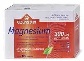 Ihr Vorteil von GESUNDFORM: 300 mg Magnesium-Ionen aus Magnesium- Carbonat