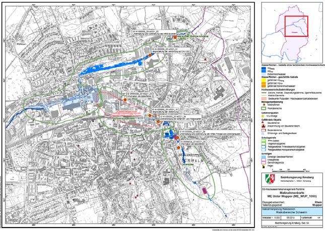 Bearbeitung im Bereich Arnsberg Aufstellung der Karten wird federführend durch BR Düsseldorf durchgeführt unter fachlicher Begleitung des Wupperverbandes.