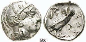 Anoukhin 649. dunkelgrüne Patina, ss-vz 180,- 597 Triobol um 338-315 v.chr., Thespiai(?).  f.